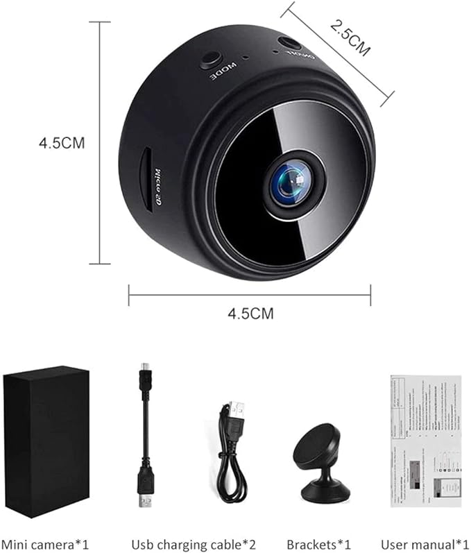 A9 Wireless Spy Hidden HD 1080P Small Portable Round Camera