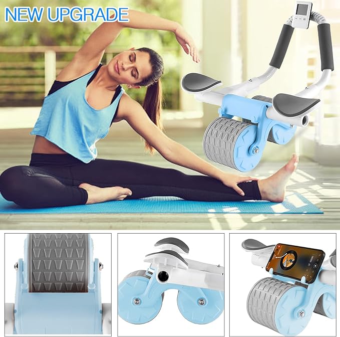 Automatic Rebound Abdominal Wheel Exercise Roller for Women Men