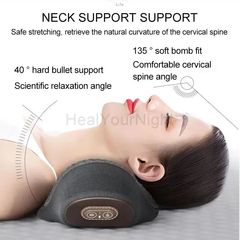 Electric Massager Cervical Pillow Hot Compress Vibration