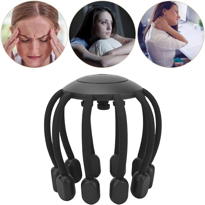 Electric Octopus Scalp Massager Multi-Vibration Therapy for Relaxation & Sleep - IKEA